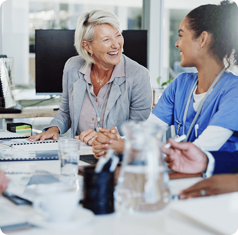 Healthcare professionals collaborating